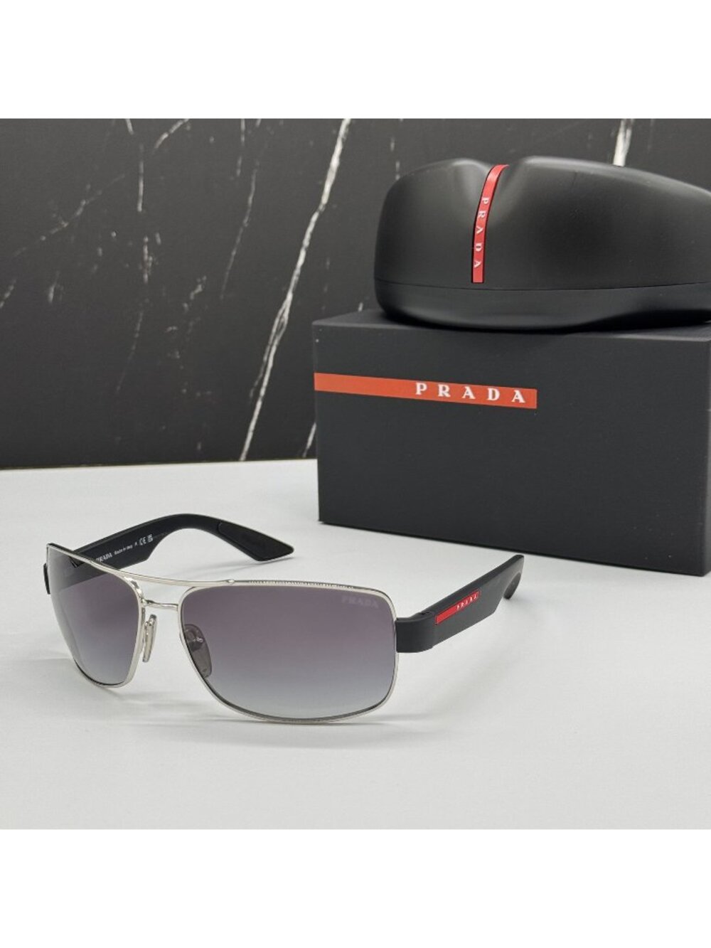 NWT Prada Linea Rossa Sunglasses PS50ZS 1BC09U